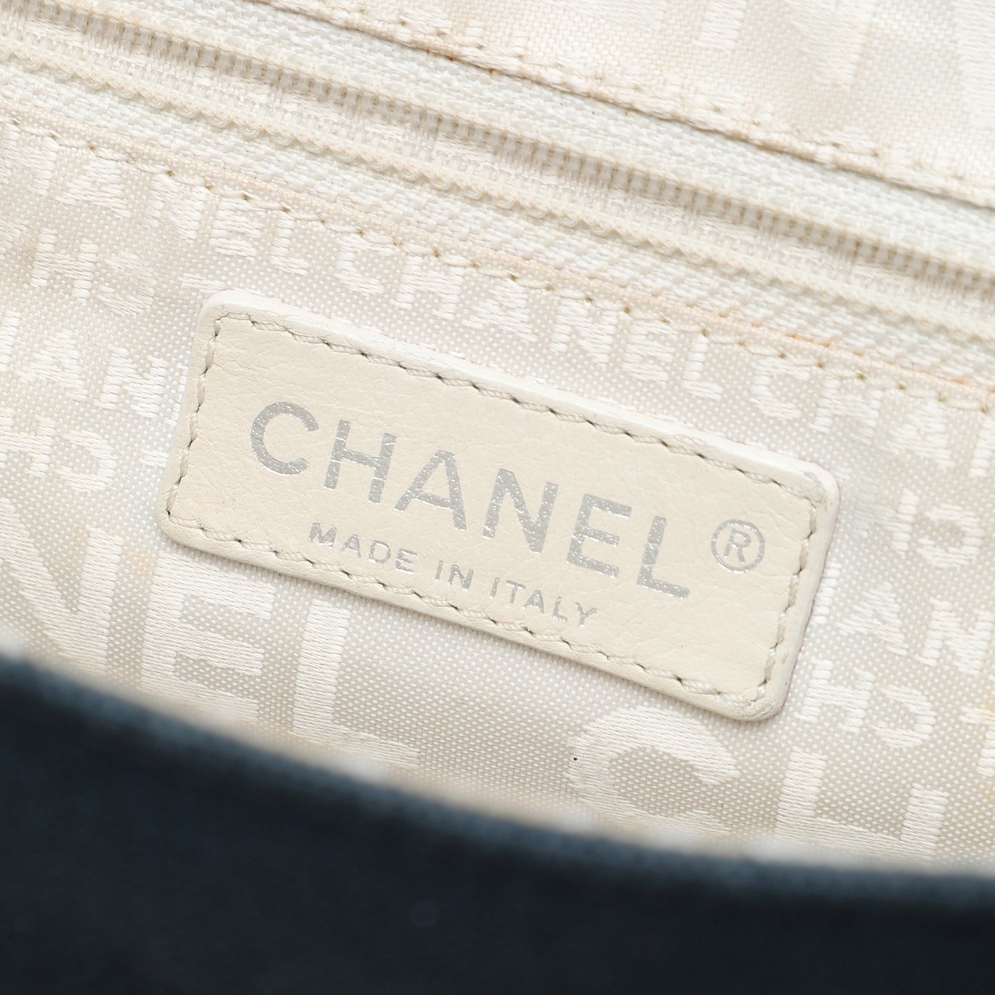 Chanel Tricolor Canvas and Leather No 5 Giant Mademoiselle Lock Flap Bag