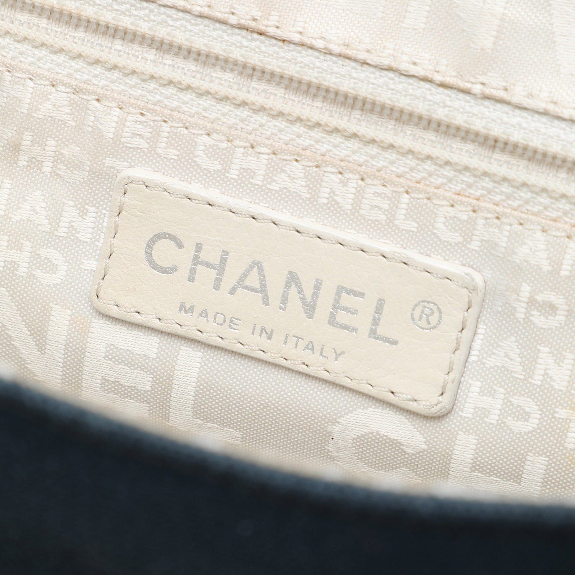 Chanel Tricolor Canvas and Leather No 5 Giant Mademoiselle Lock Flap Bag