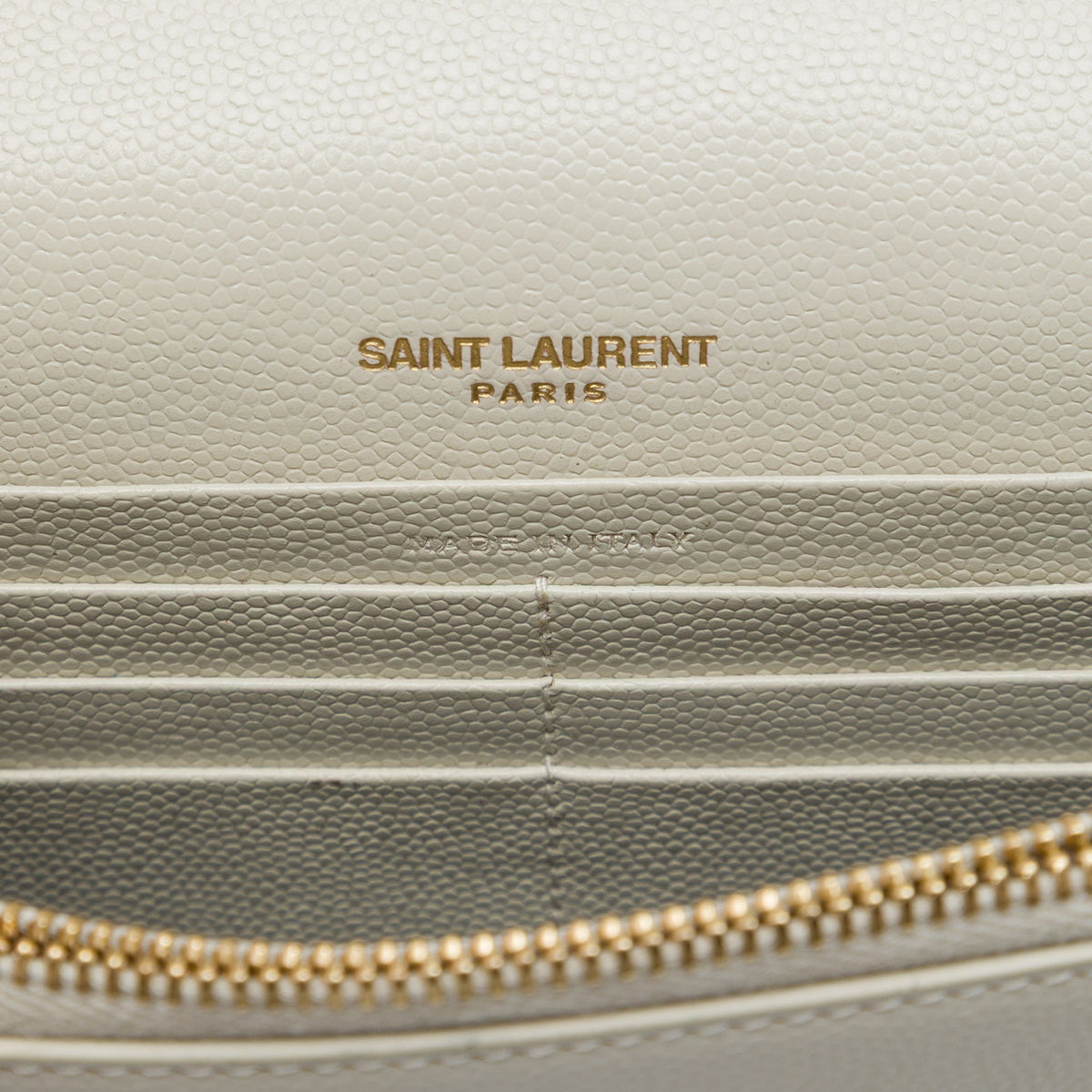 Saint Laurent Grain de Poudre Monogram Kate Tassel Wallet on Chain