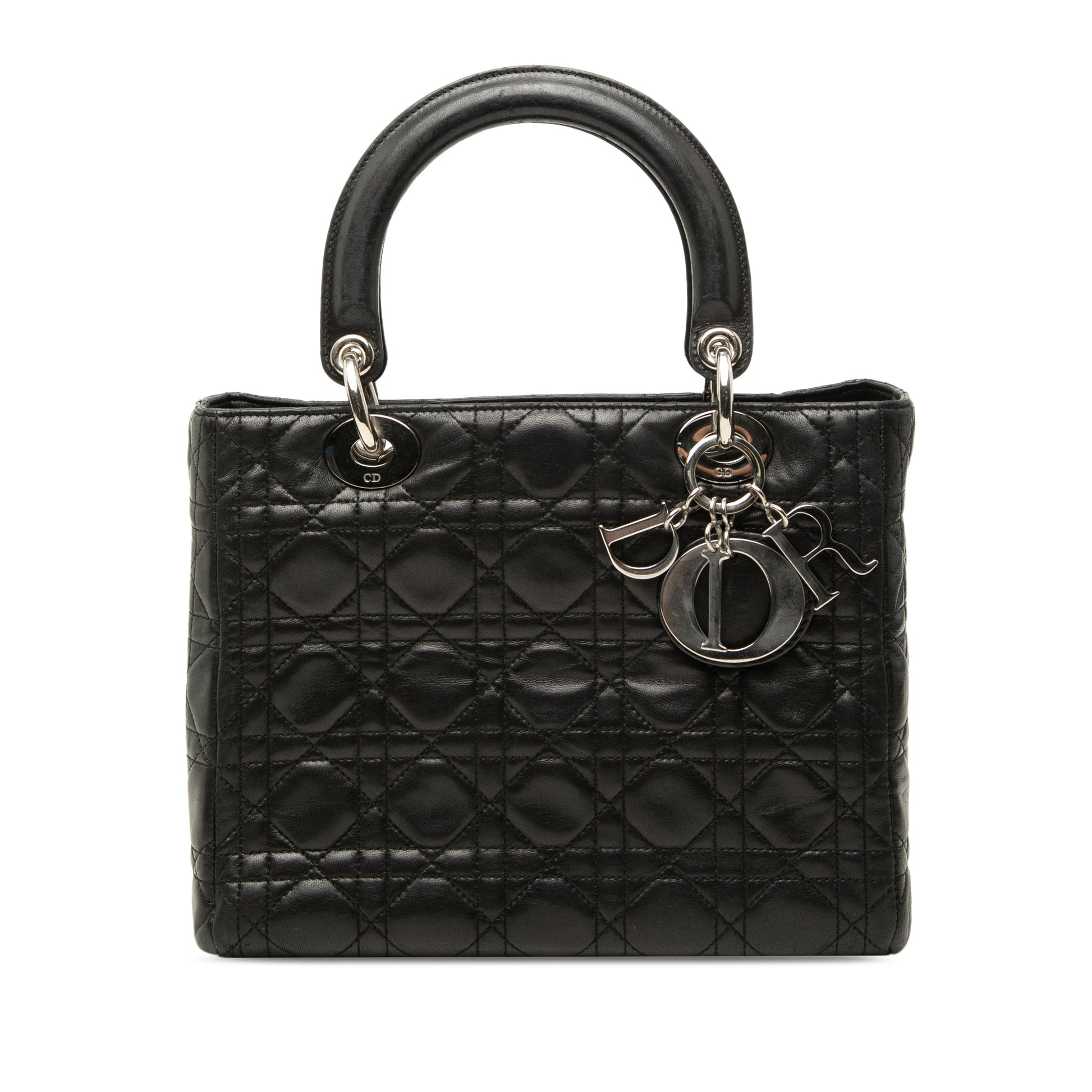 Dior Medium Lambskin Cannage Lady Dior