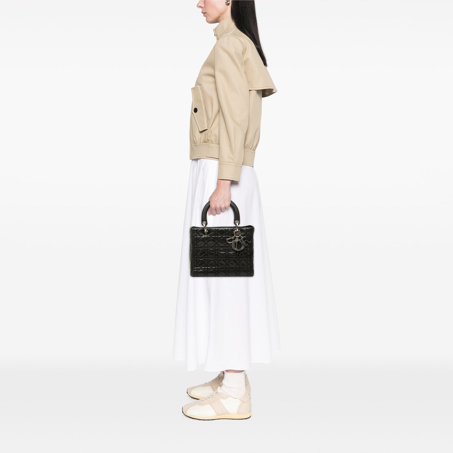 Dior Medium Lambskin Cannage Lady Dior