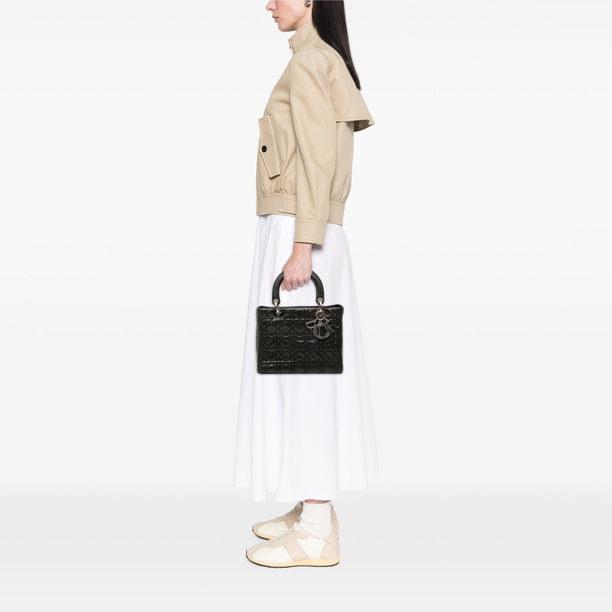 Dior Medium Lambskin Cannage Lady Dior
