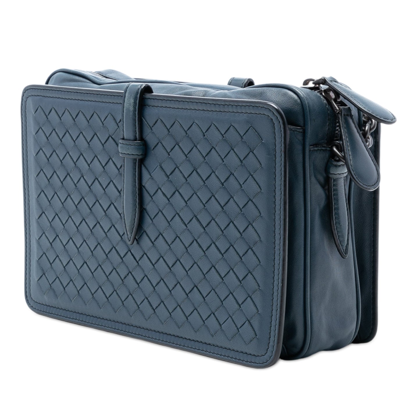 Bottega Veneta Nappa Intrecciato Belt Flap Camera Bag