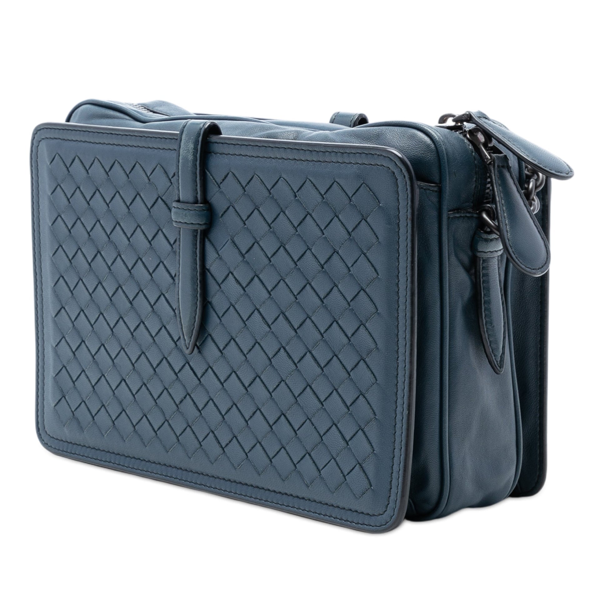 Bottega Veneta Nappa Intrecciato Belt Flap Camera Bag