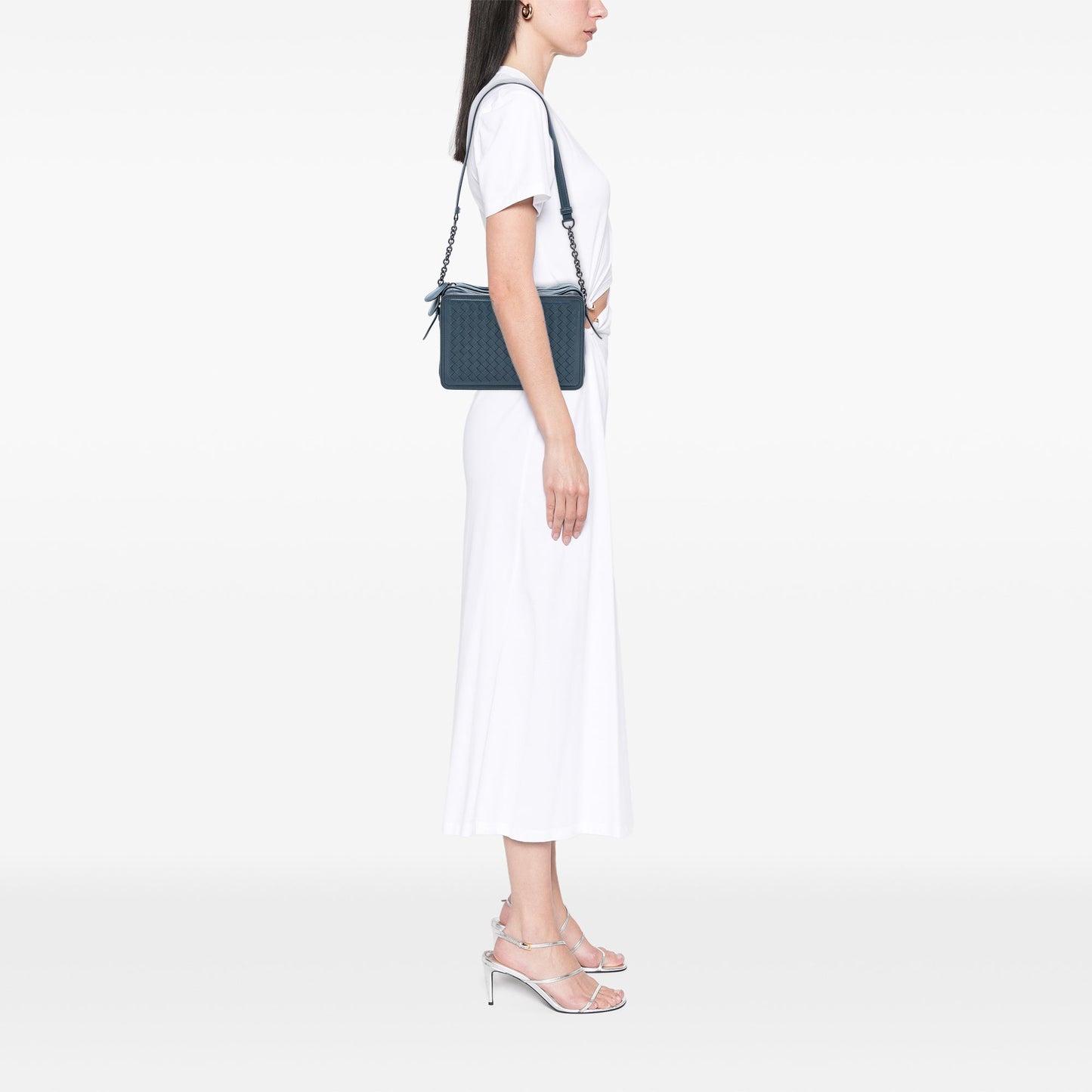 Bottega Veneta Nappa Intrecciato Belt Flap Camera Bag