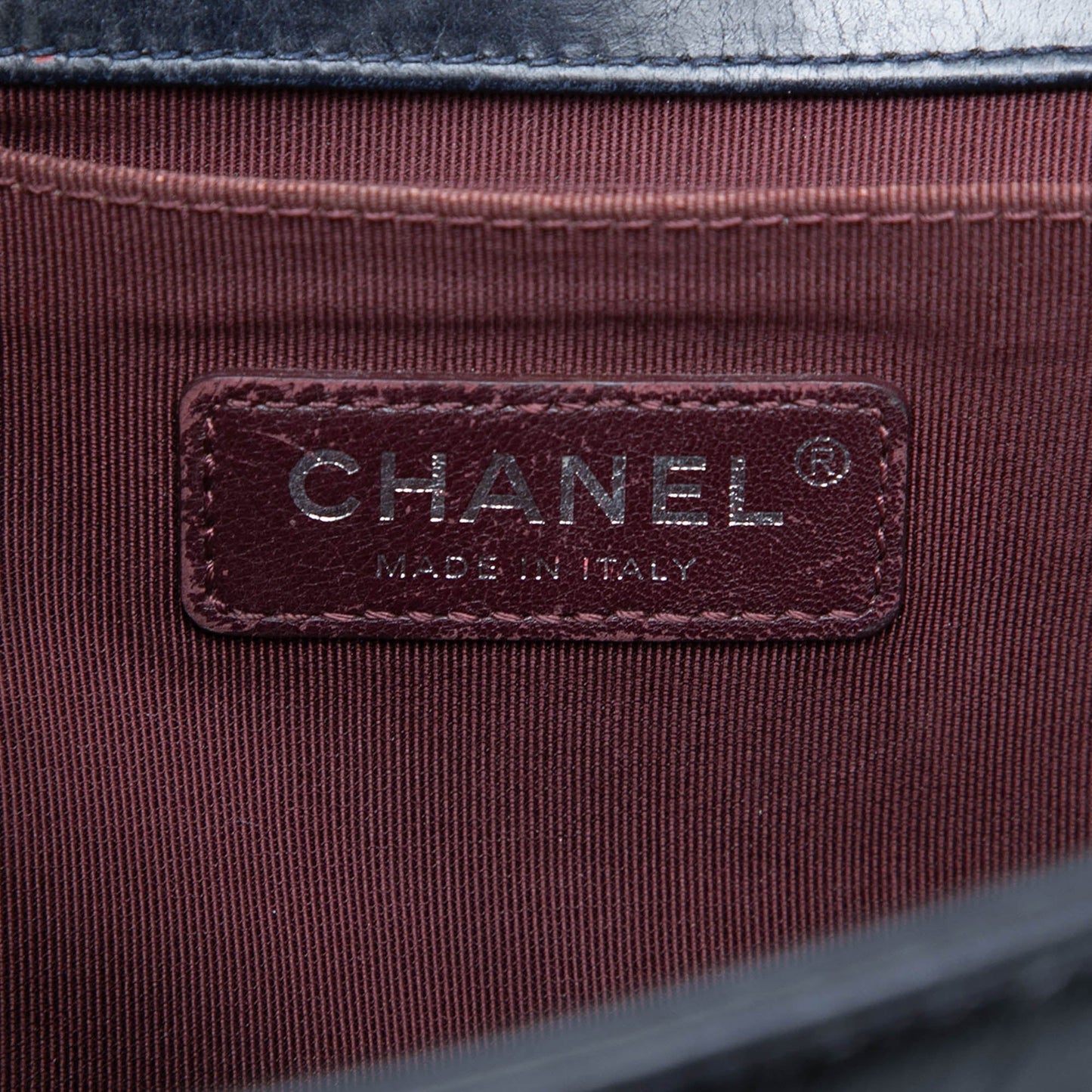 Chanel Old Medium Quilted Glazed Calfskin Chain Around Boy Flap