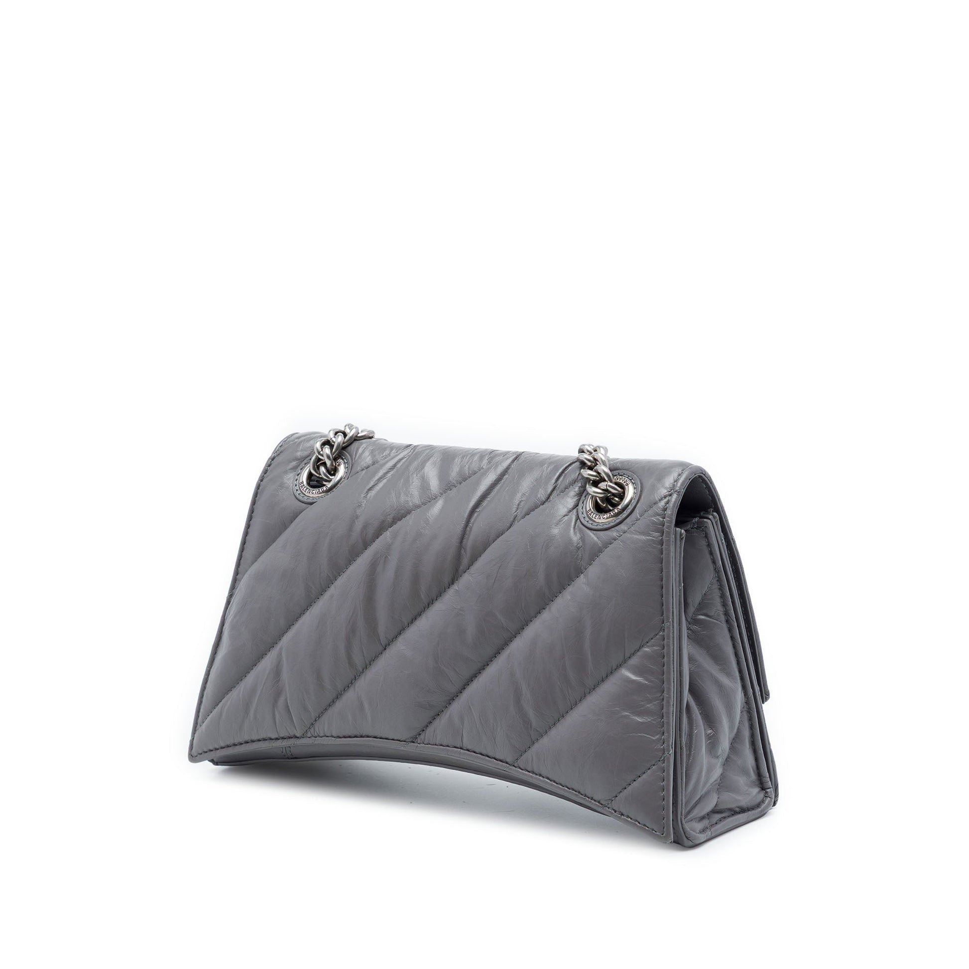 Balenciaga Small Metallic Calfskin Crush Chain Shoulder Bag