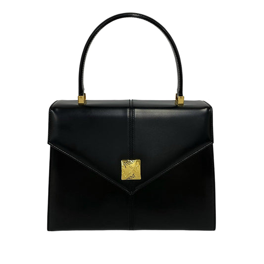 Saint Laurent Leather Top Handle — Black