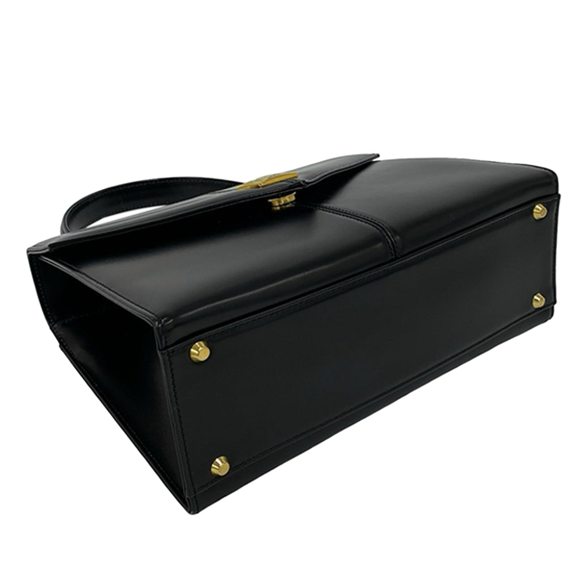 Saint Laurent Leather Top Handle — Black
