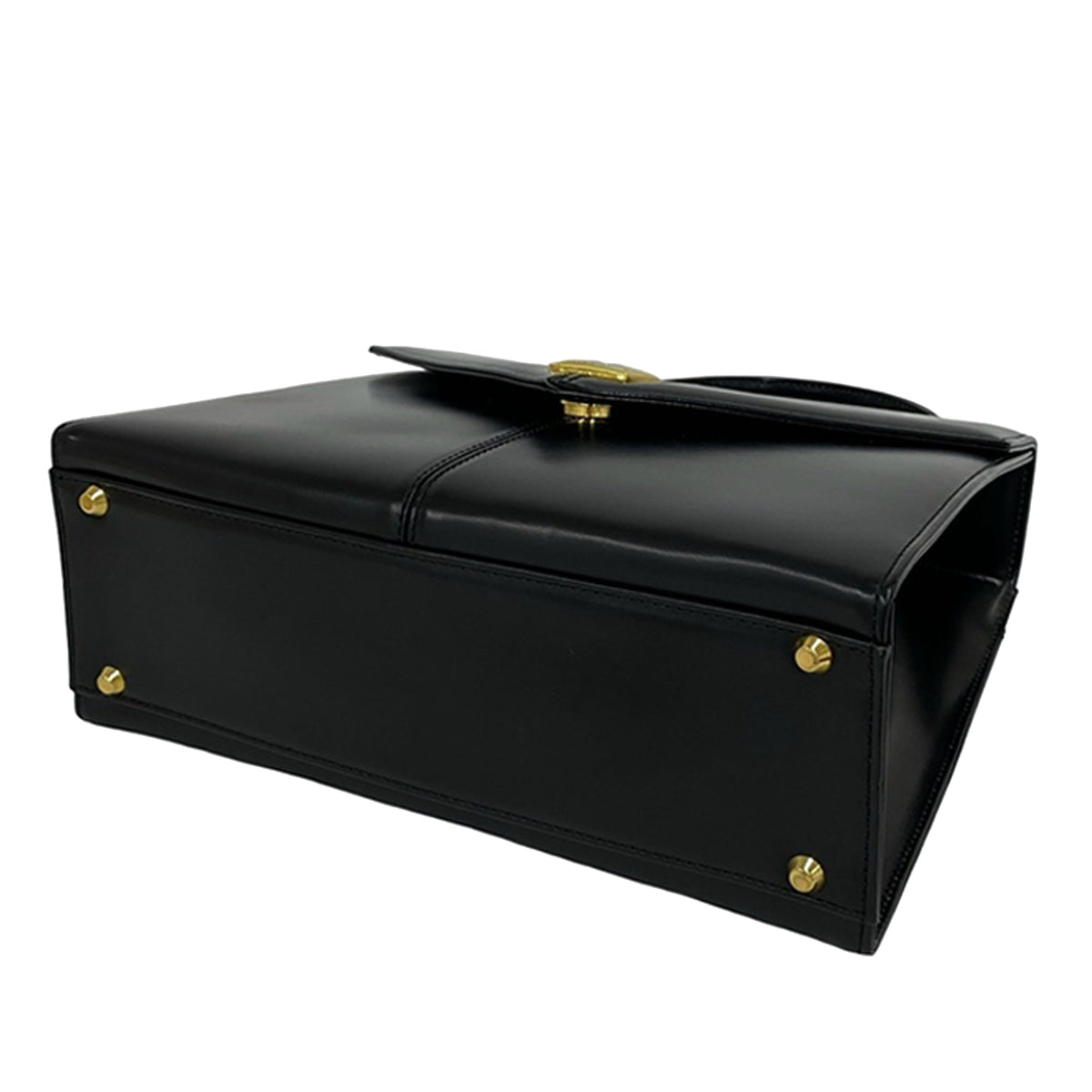 Saint Laurent Leather Top Handle — Black