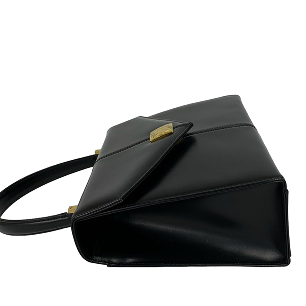 Saint Laurent Leather Top Handle — Black