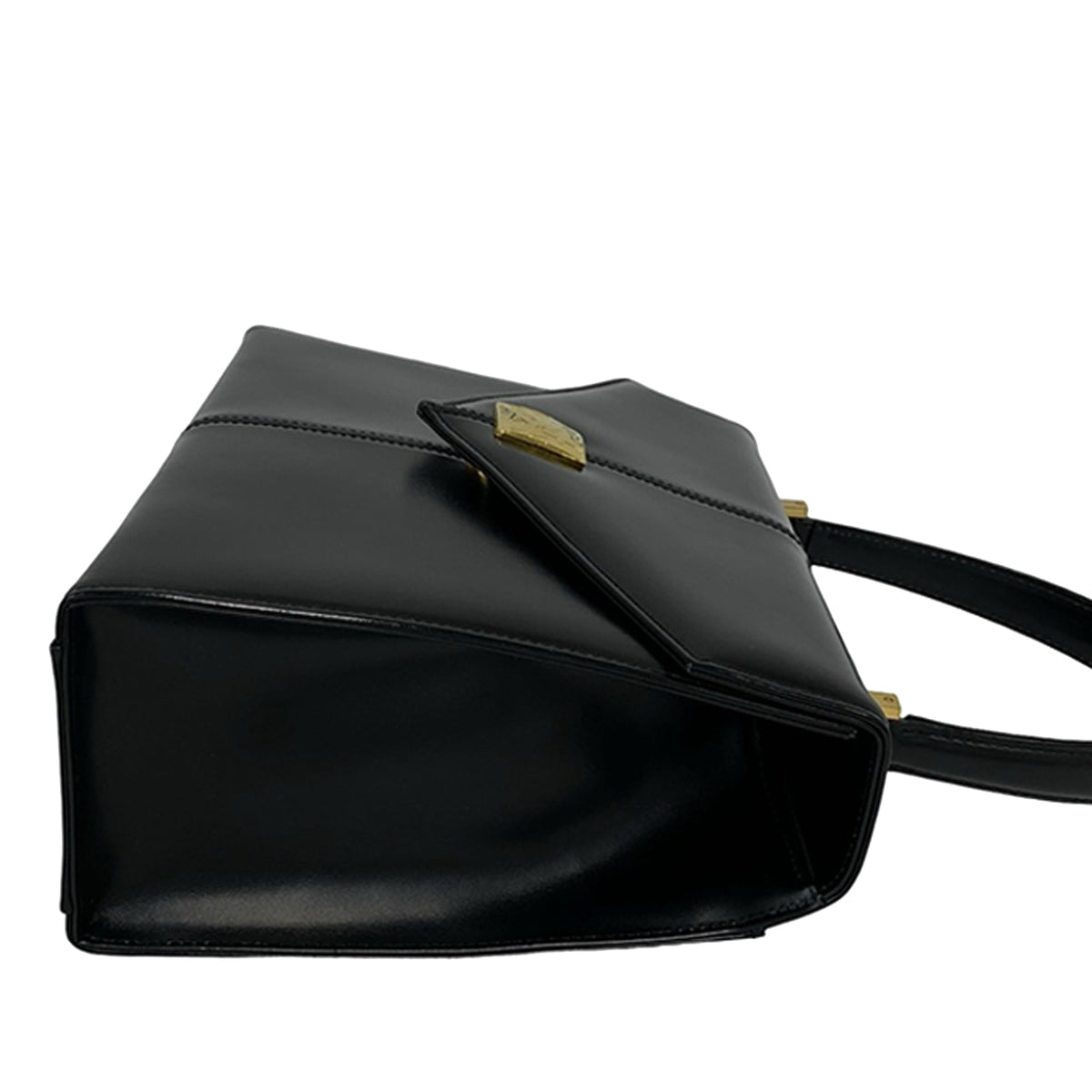 Saint Laurent Leather Top Handle — Black