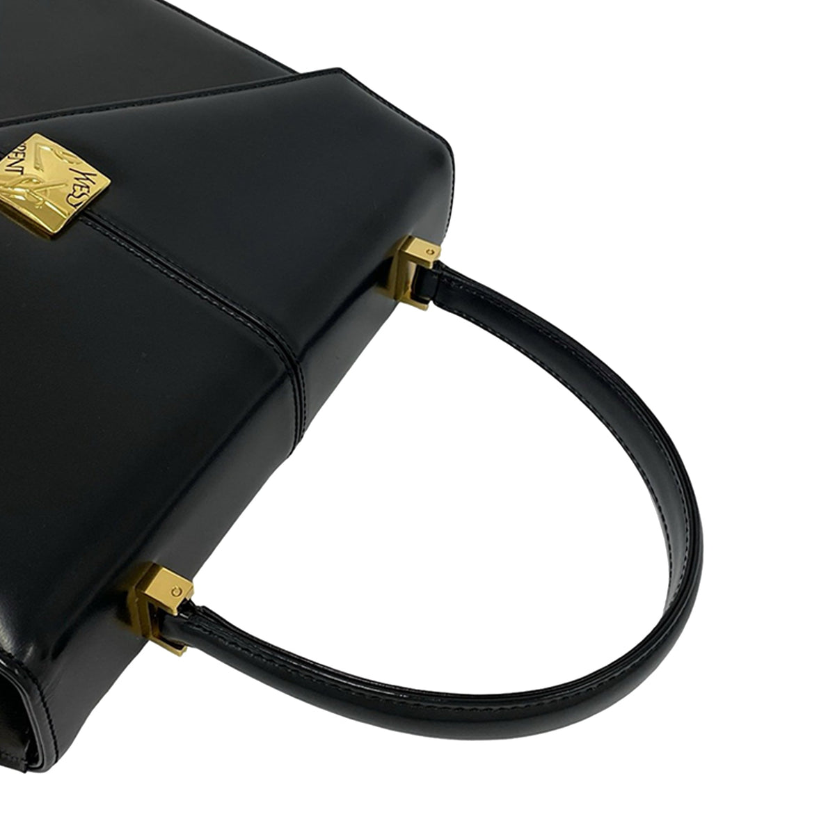 Saint Laurent Leather Top Handle — Black