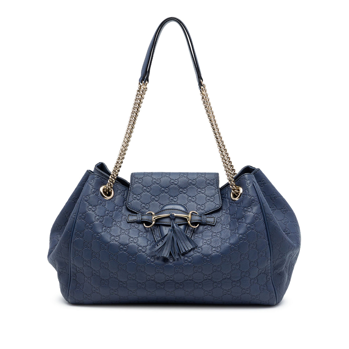 Gucci Large Guccissima Emily Tote — Blue