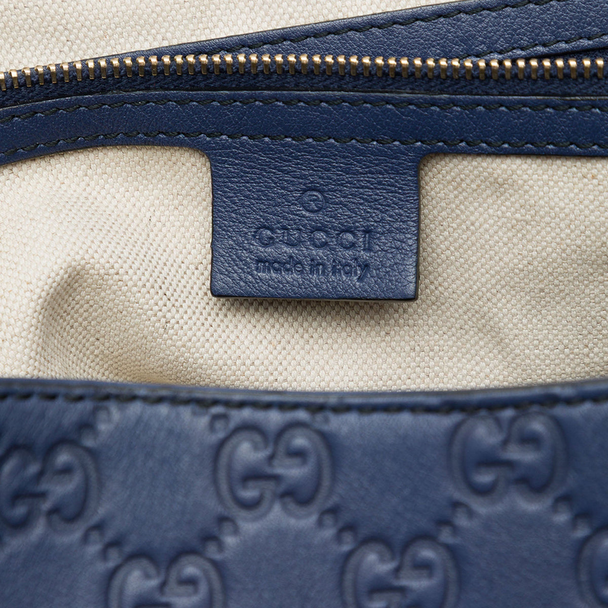 Gucci Large Guccissima Emily Tote — Blue