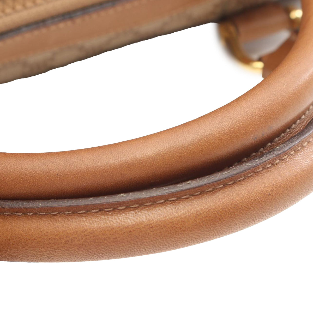 Celine Macadam Coated Canvas Boston Bag — Beige
