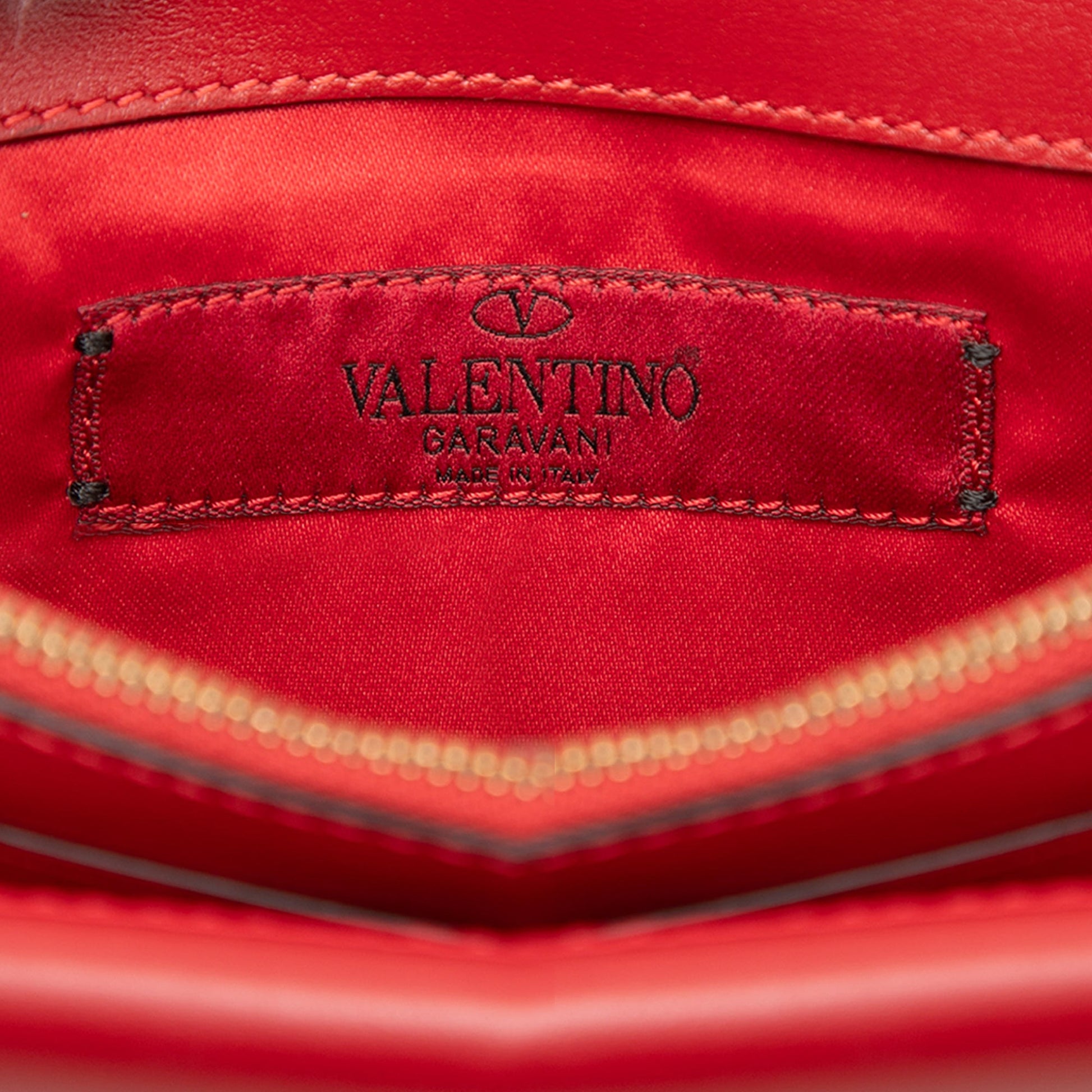 Valentino Leather Rockstud Chain Pouch
