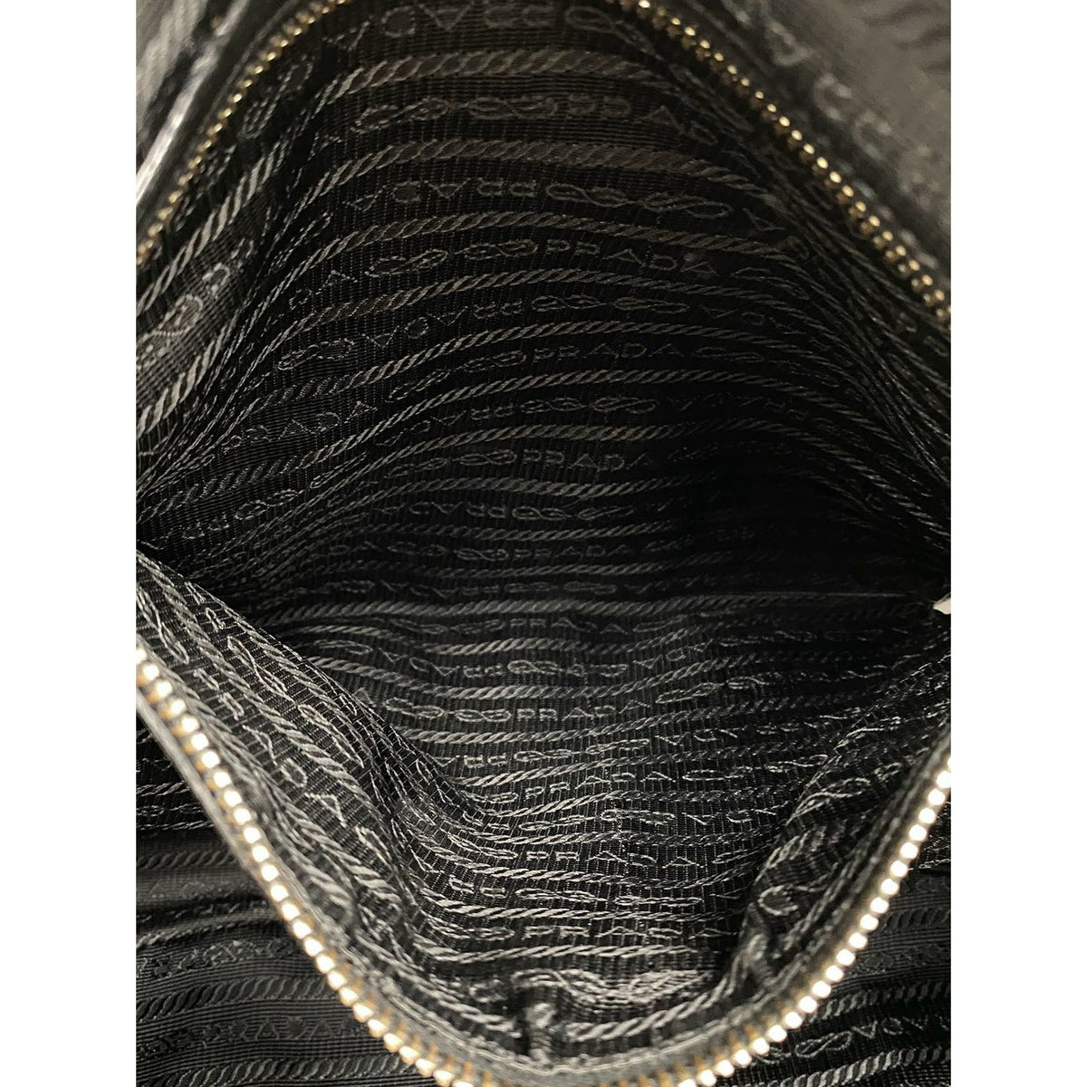 Prada Tessuto Nappa Waves Handbag — Black