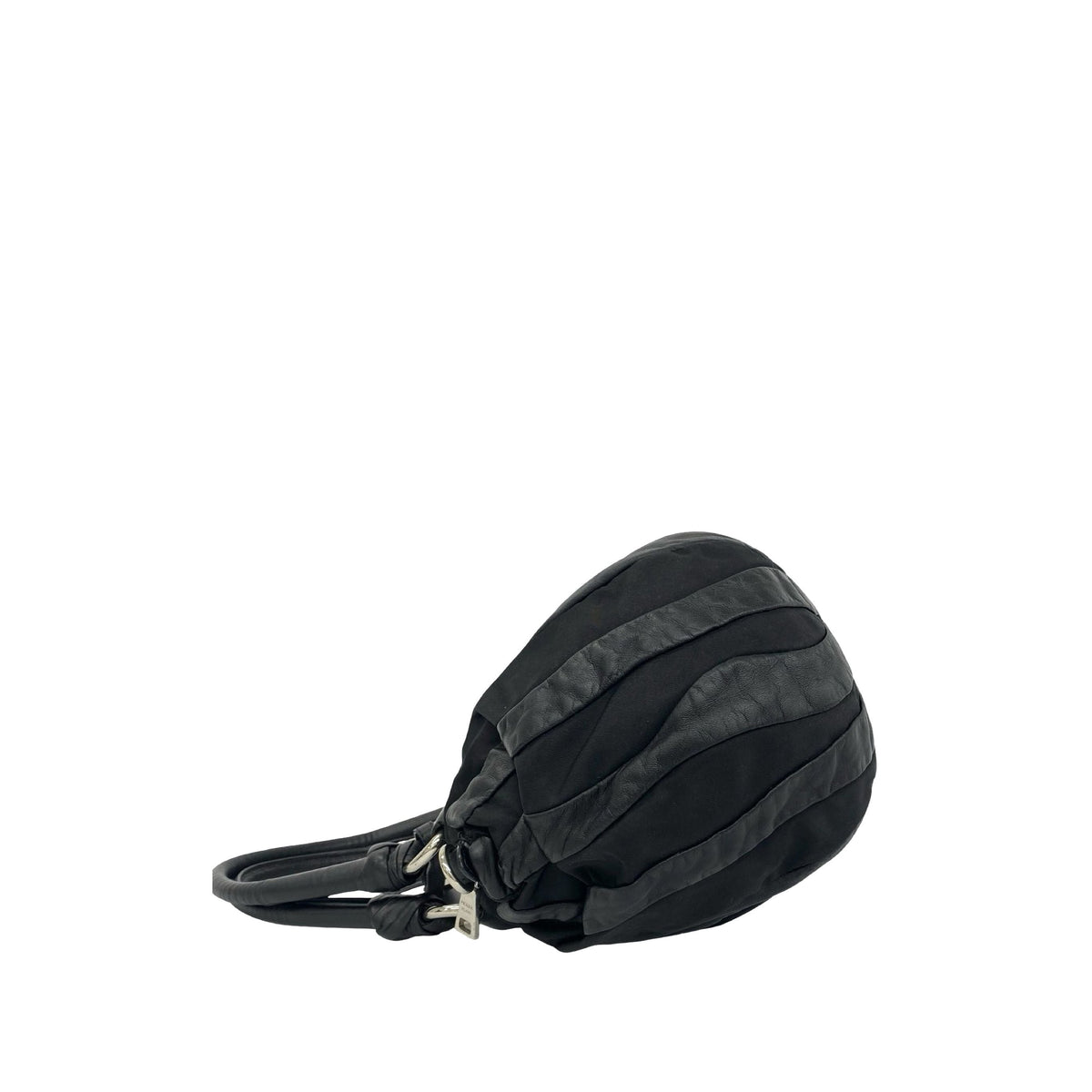 Prada Tessuto Nappa Waves Handbag — Black