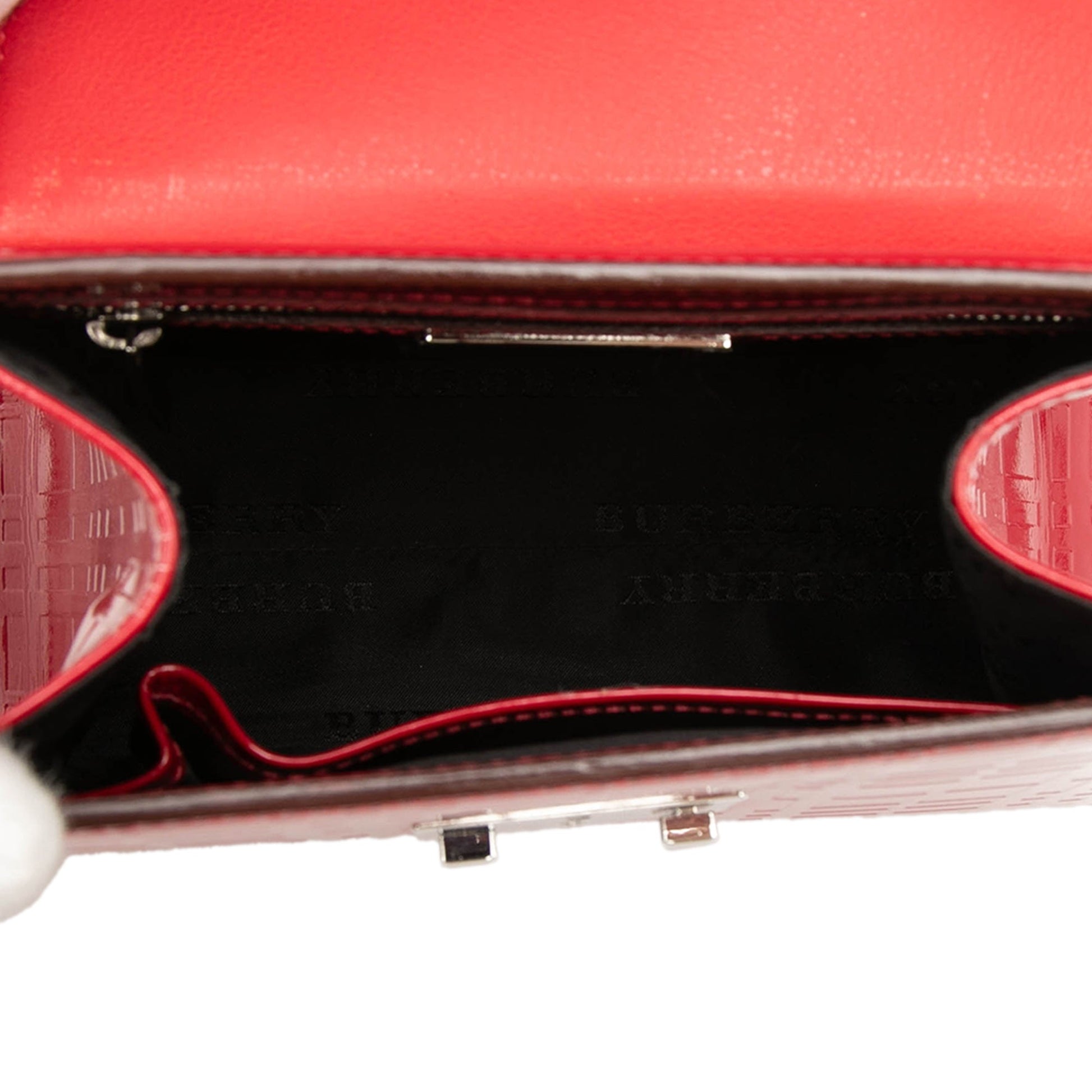 Embossed Patent Leather Top Handle
