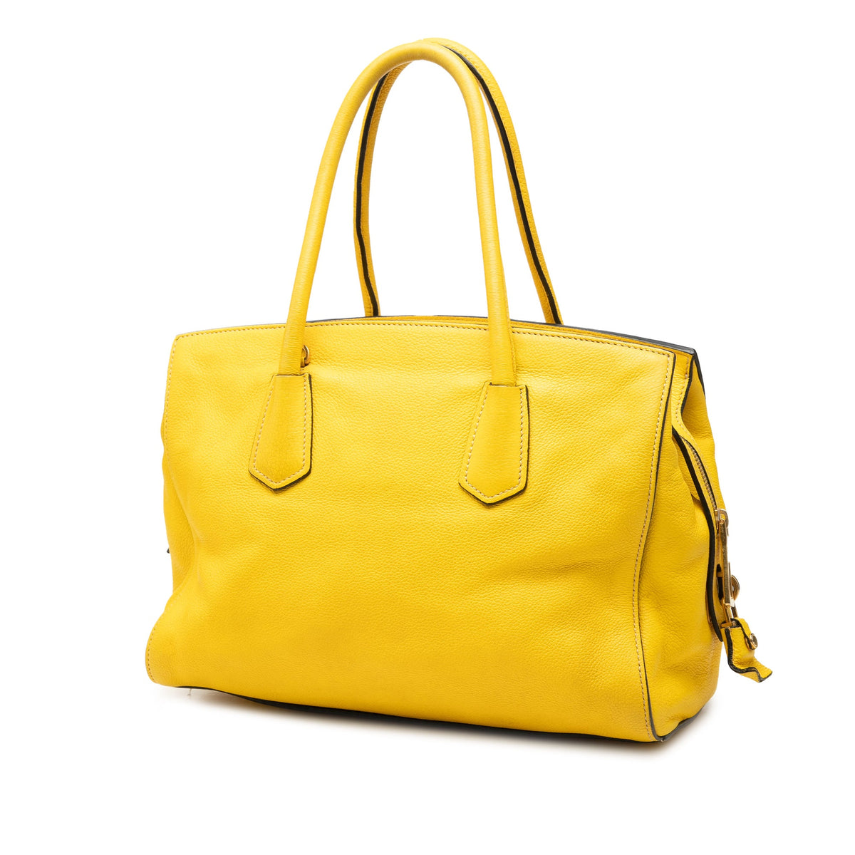 Prada Vitello Daino Zip Top Satchel