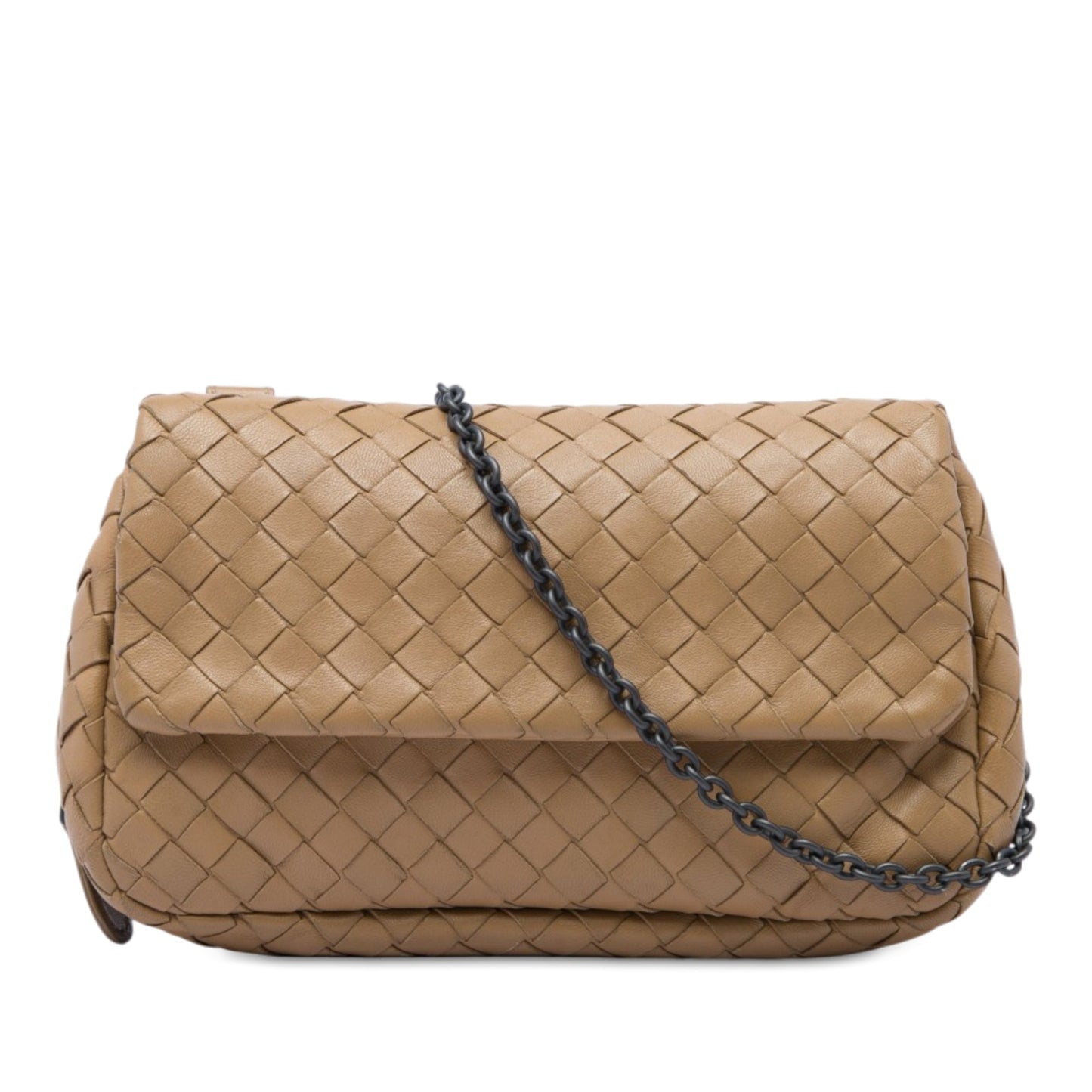 Bottega Veneta Mini Nappa Intrecciato Expandable Chain Flap Crossbody