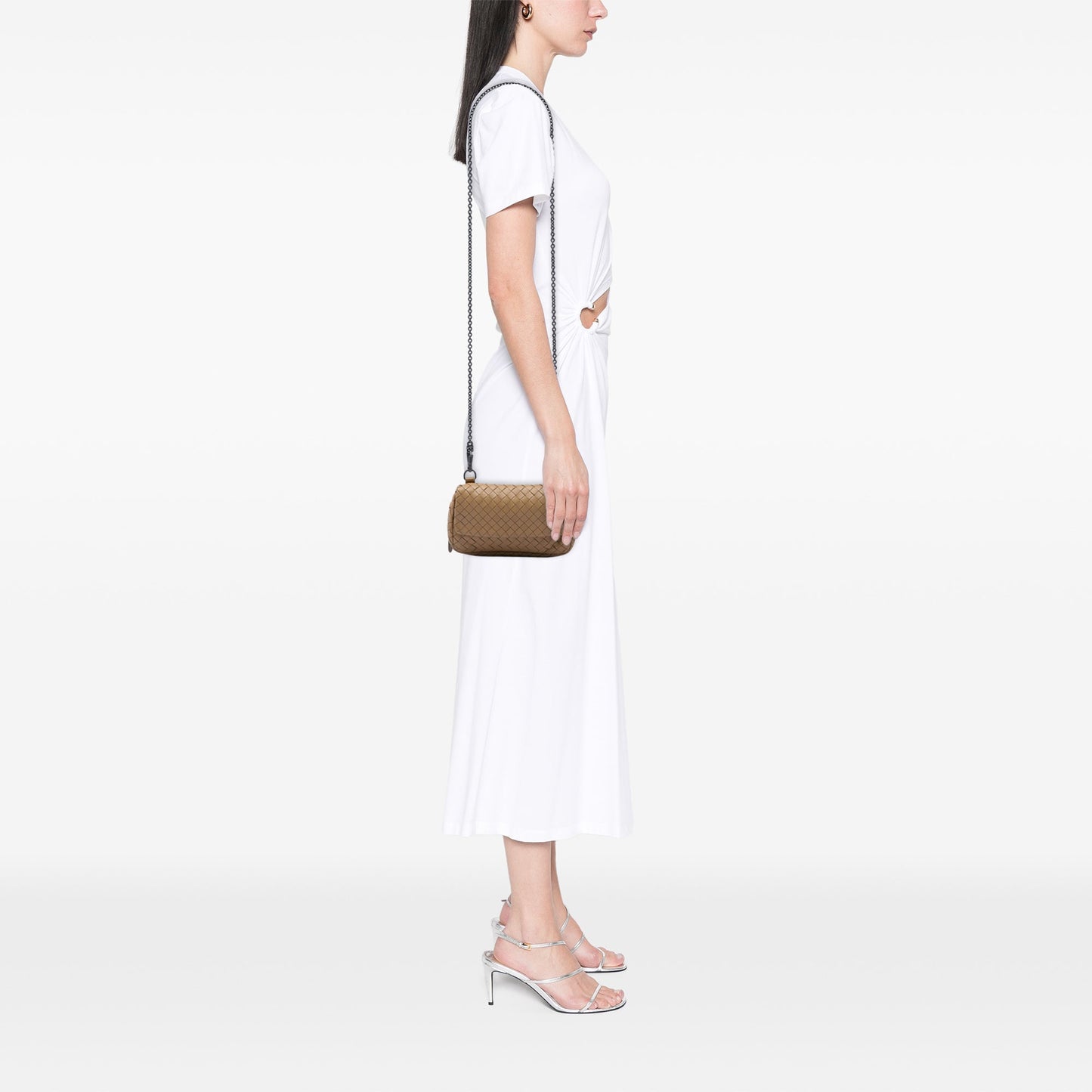 Bottega Veneta Mini Nappa Intrecciato Expandable Chain Flap Crossbody