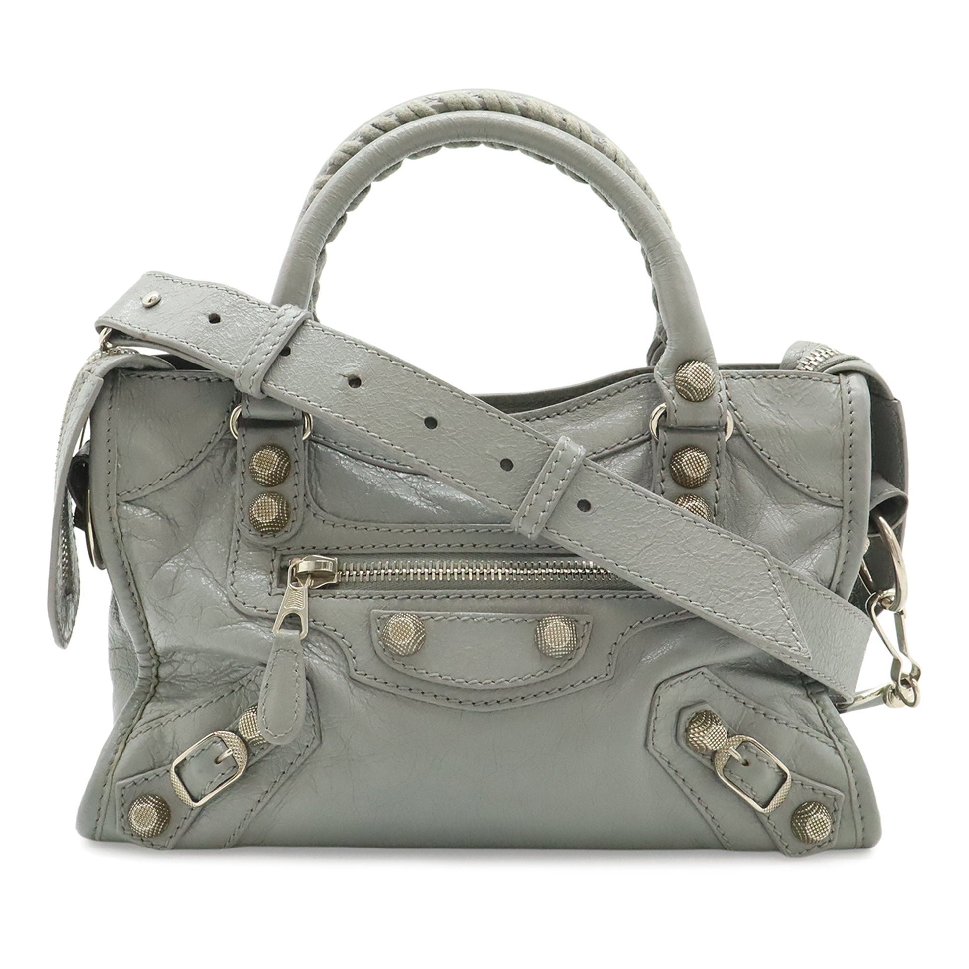 Balenciaga Mini Lambskin Motocross Giant 21 City Satchel