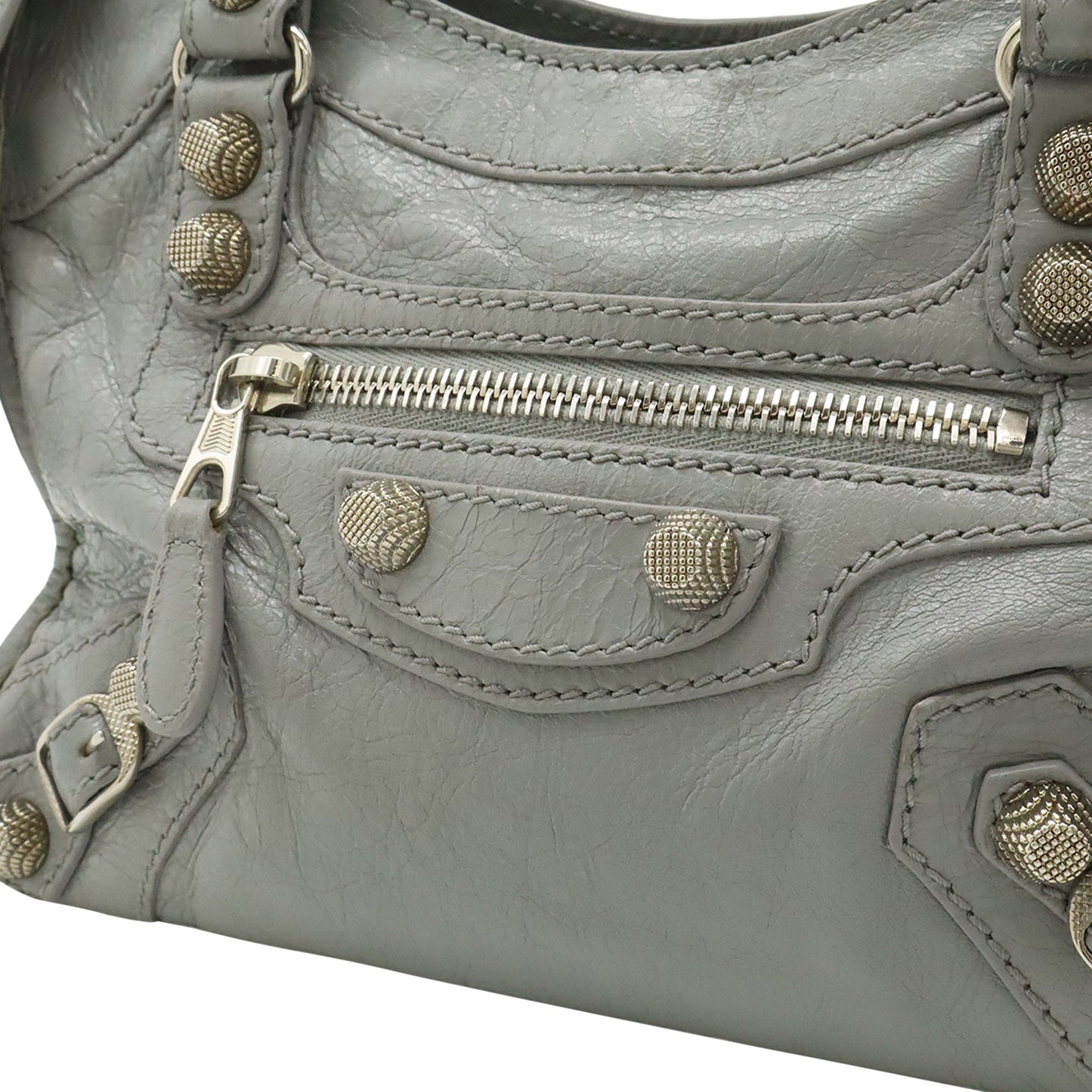 Balenciaga Mini Lambskin Motocross Giant 21 City Satchel