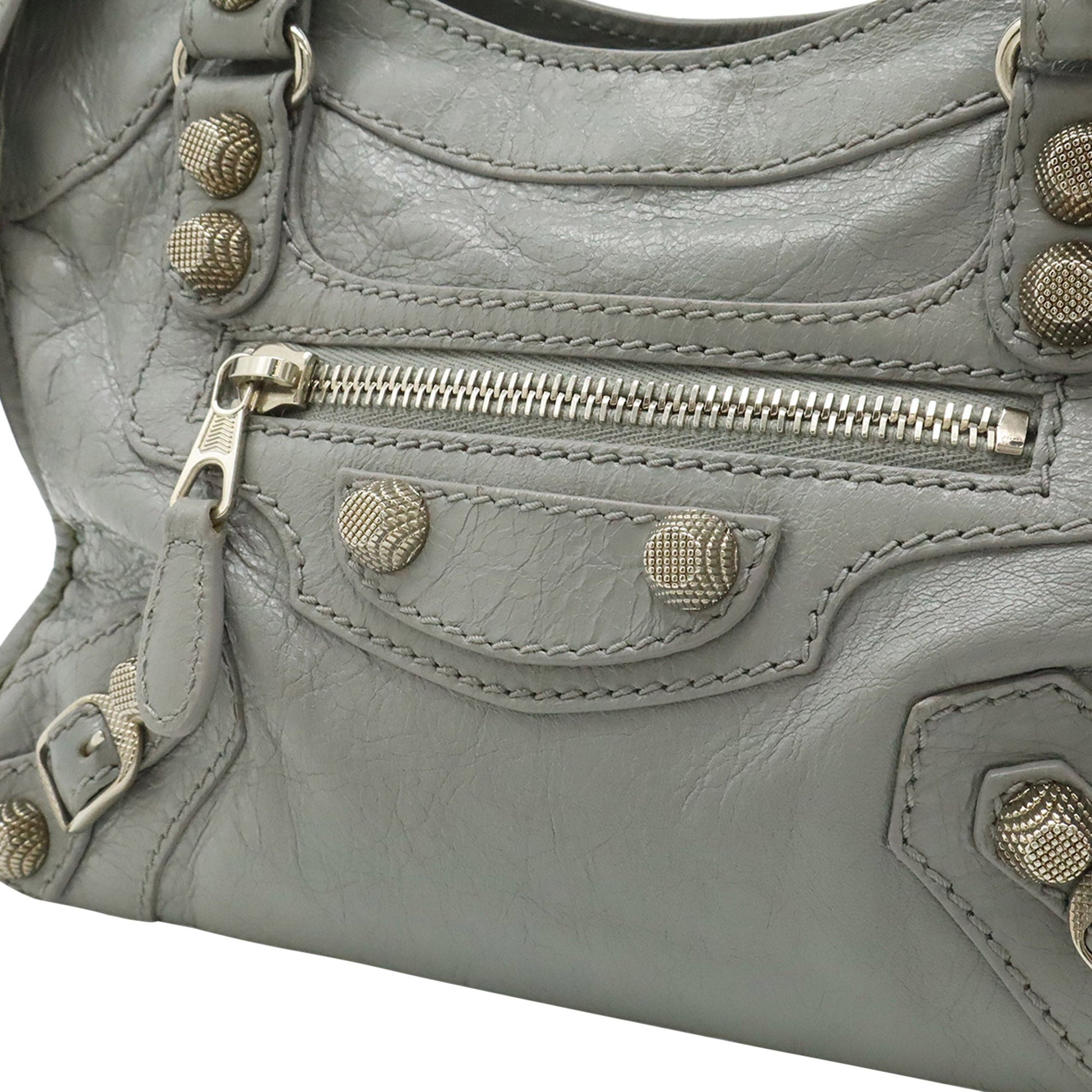 Balenciaga Mini Lambskin Motocross Giant 21 City Satchel