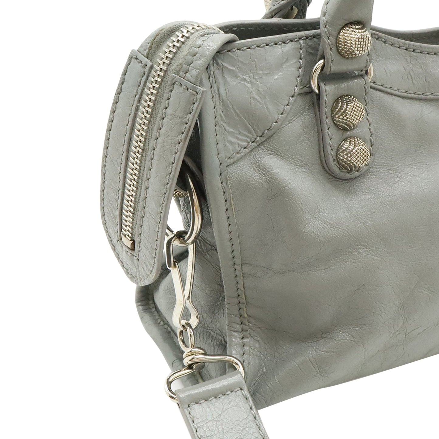 Balenciaga Mini Lambskin Motocross Giant 21 City Satchel