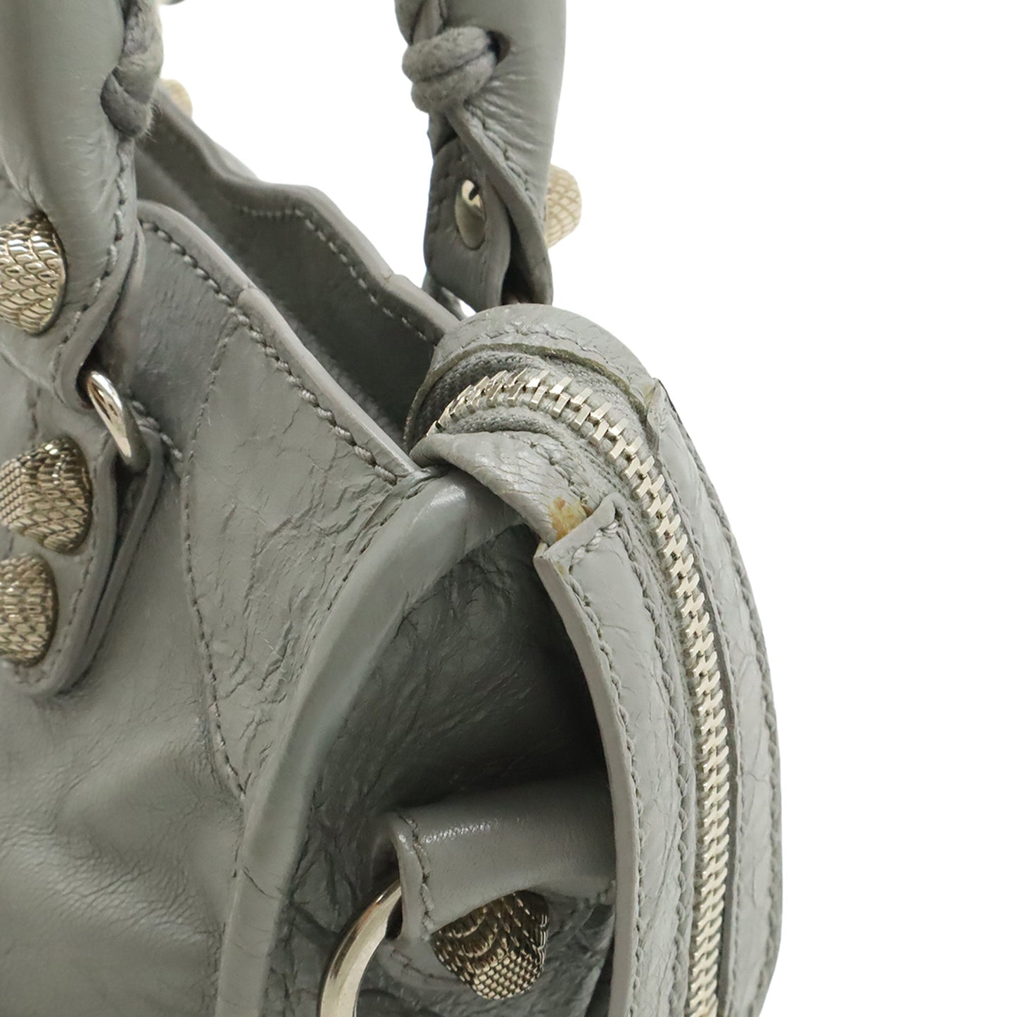 Balenciaga Mini Lambskin Motocross Giant 21 City Satchel