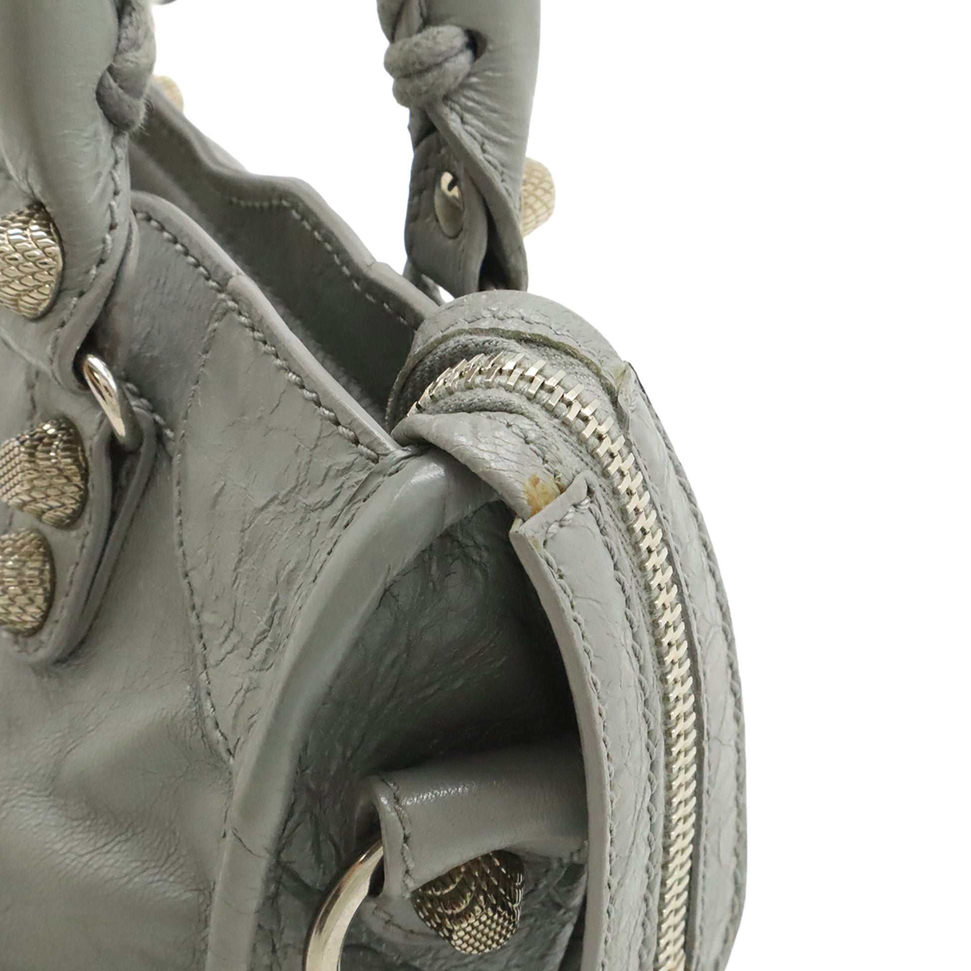 Balenciaga Mini Lambskin Motocross Giant 21 City Satchel