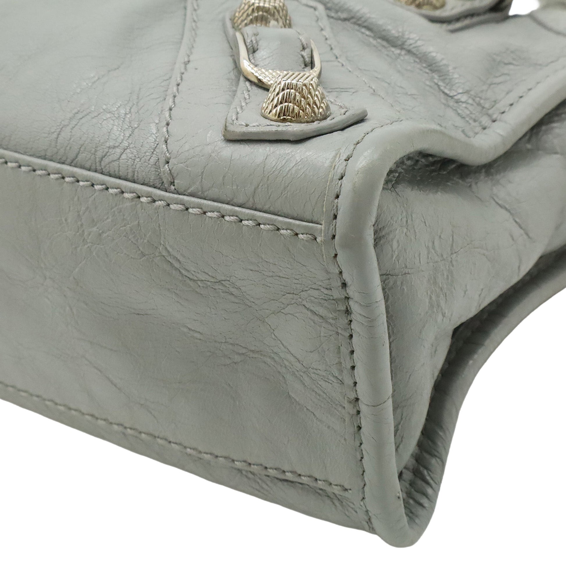 Balenciaga Mini Lambskin Motocross Giant 21 City Satchel