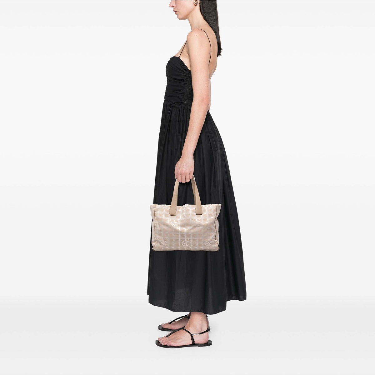 Chanel New Travel Line Nylon Tote — Beige