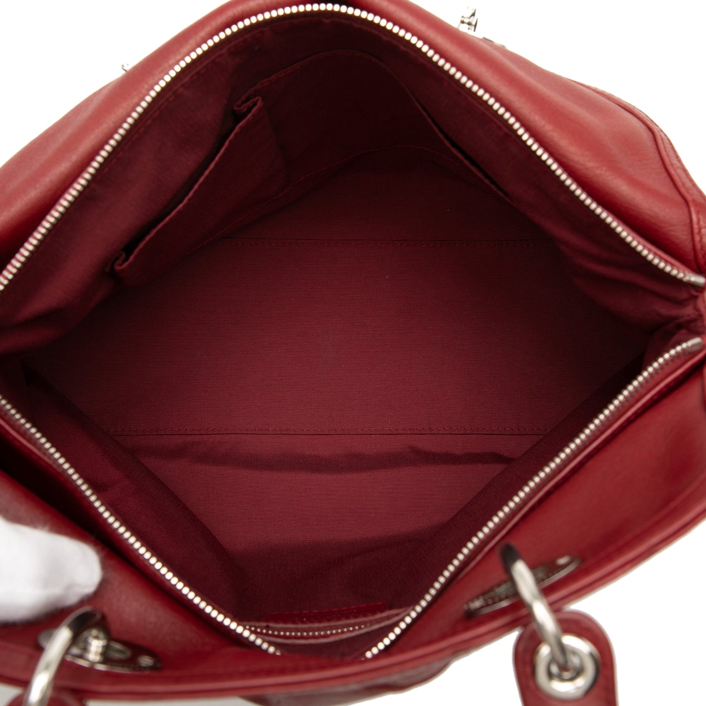 Dior Medium Lambskin Cannage Polochon Granville Satchel