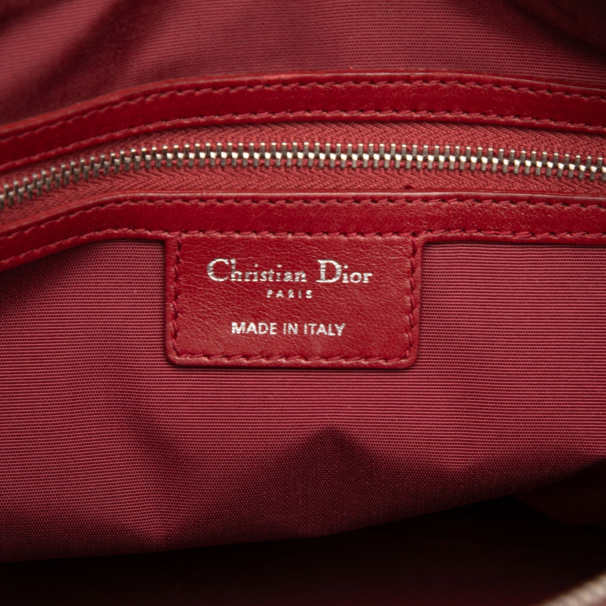 Dior Medium Lambskin Cannage Polochon Granville Satchel