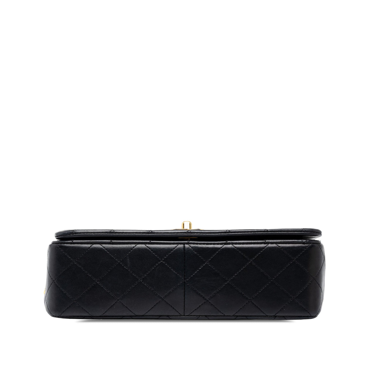 Chanel CC Quilted Lambskin Full Single Flap — Black