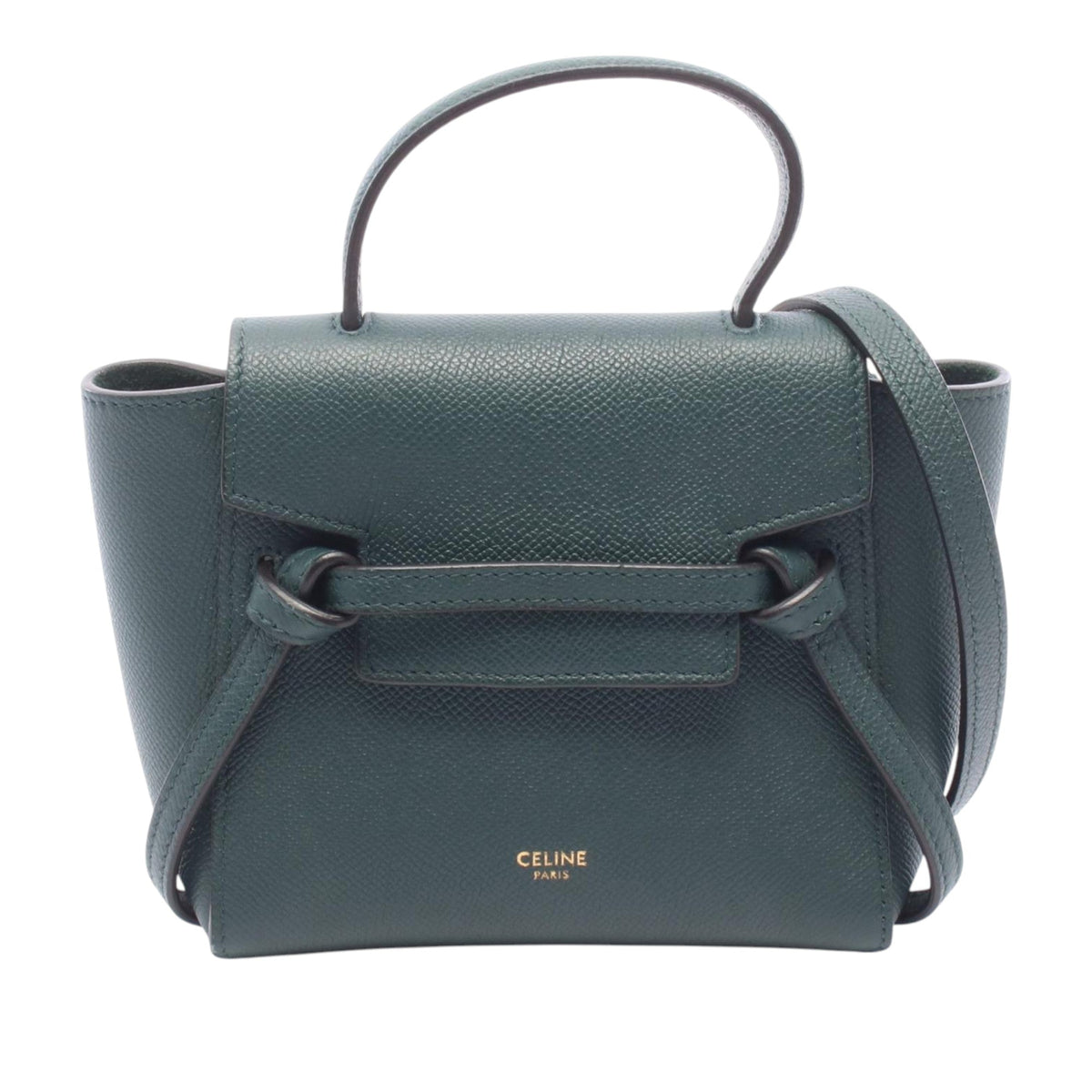 Celine Pico Grained Calfskin Belt Bag — Green
