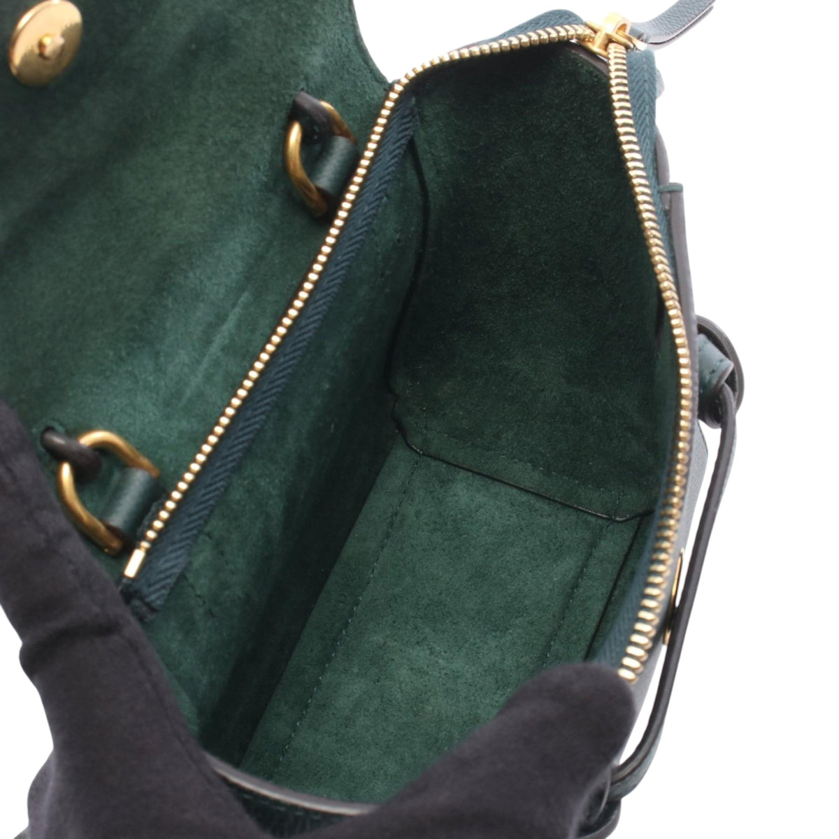 Celine Pico Grained Calfskin Belt Bag — Green