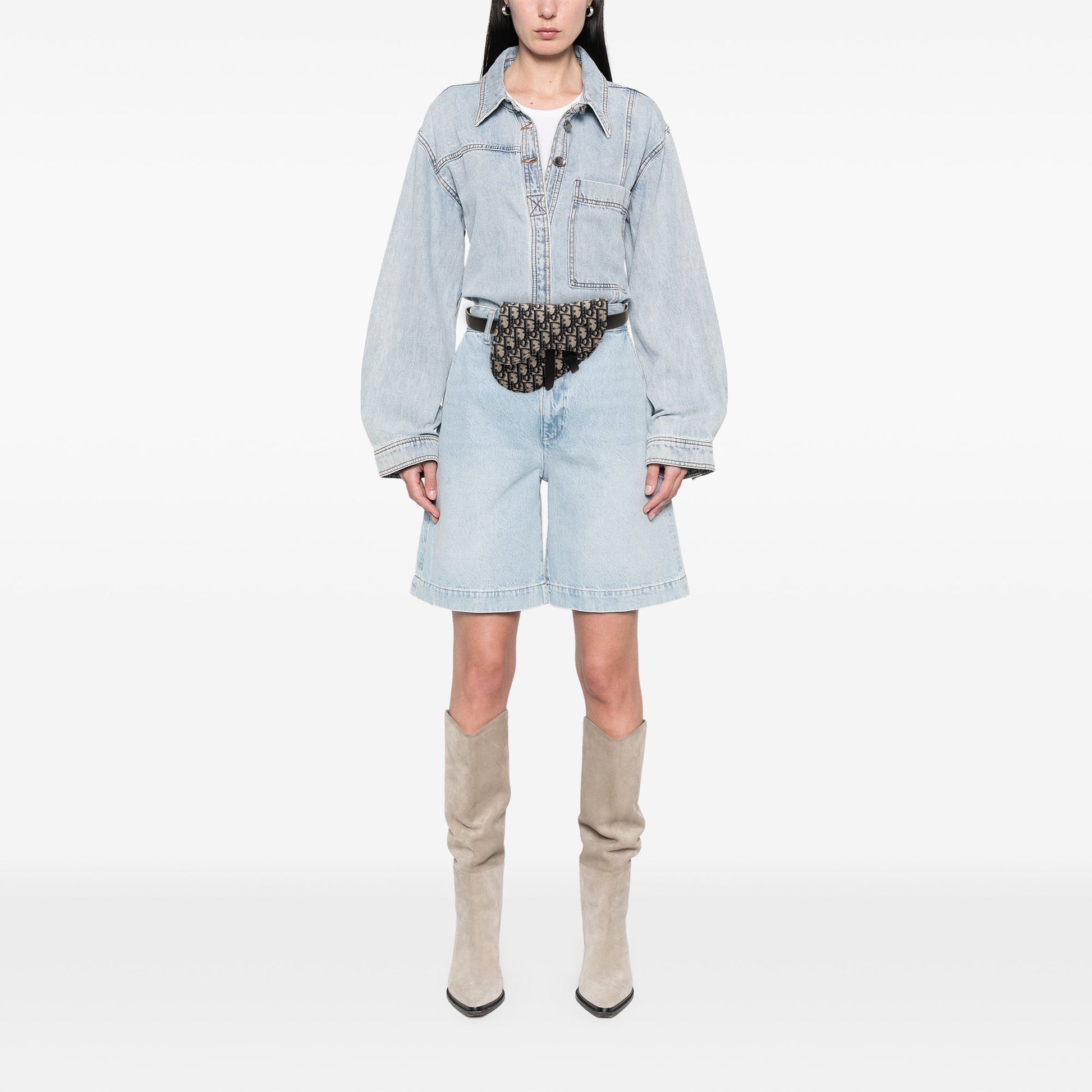 Dior Oblique Canvas Saddle Belt Bag