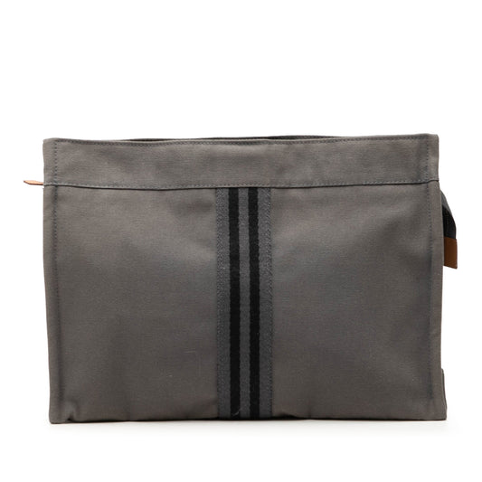 Hermès Canvas Fourre Tout Clutch