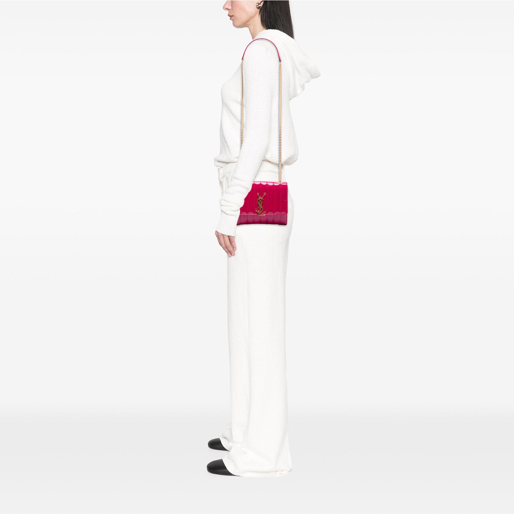 Saint Laurent Medium Patent Vicky Crossbody