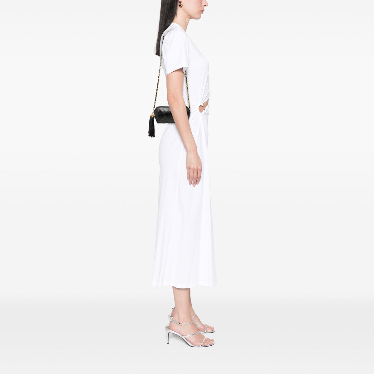 Chanel Quilted Lambskin Tassel Barrel Crossbody