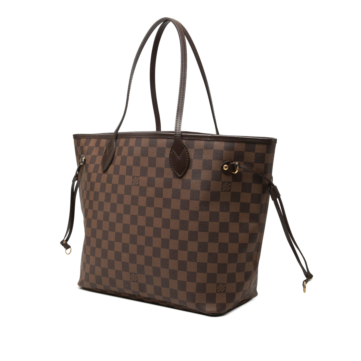 Louis Vuitton Damier Ebene Neverfull MM — Brown