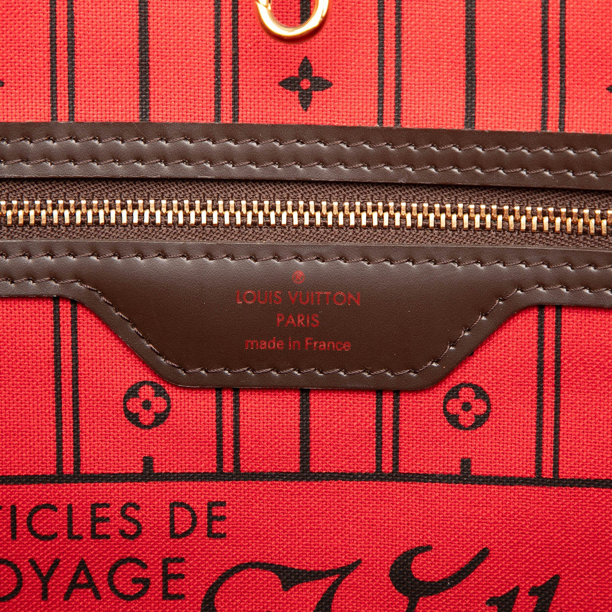 Louis Vuitton Damier Ebene Neverfull MM — Brown