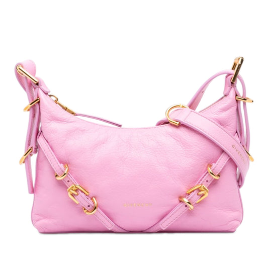 Givenchy Mini Leather Voyou Crossbody — Pink
