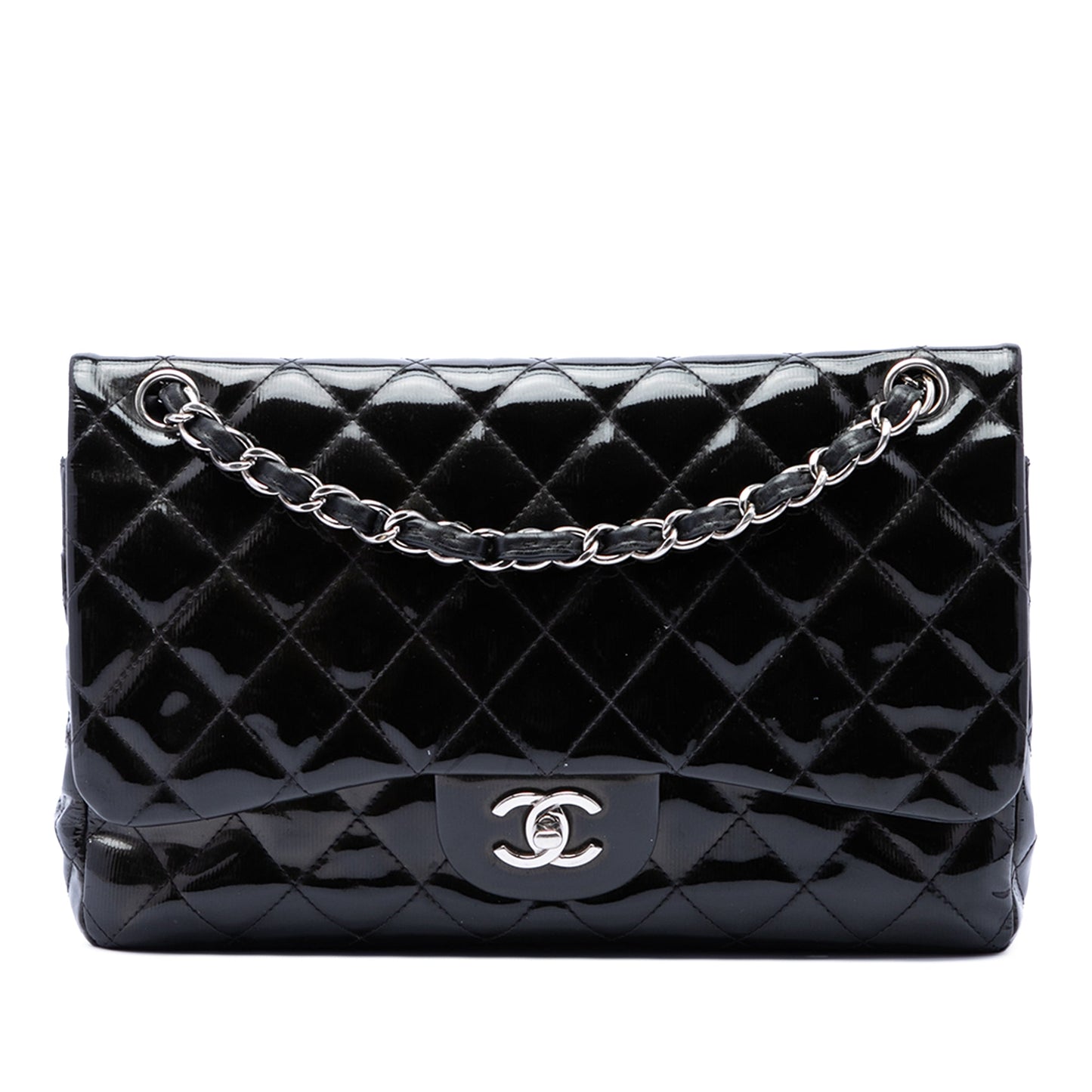 Chanel Jumbo Classic Patent Double Flap