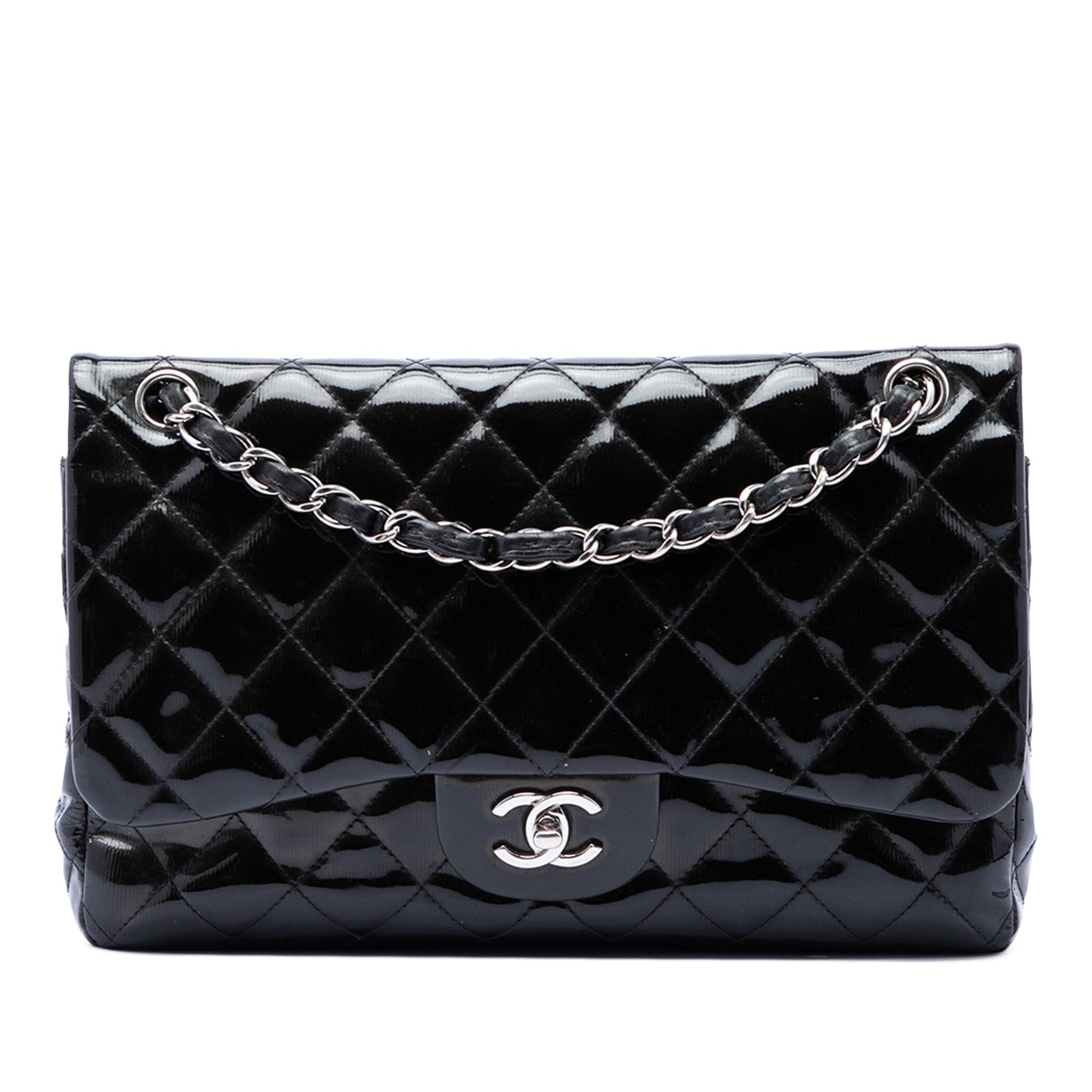 Chanel Jumbo Classic Patent Double Flap