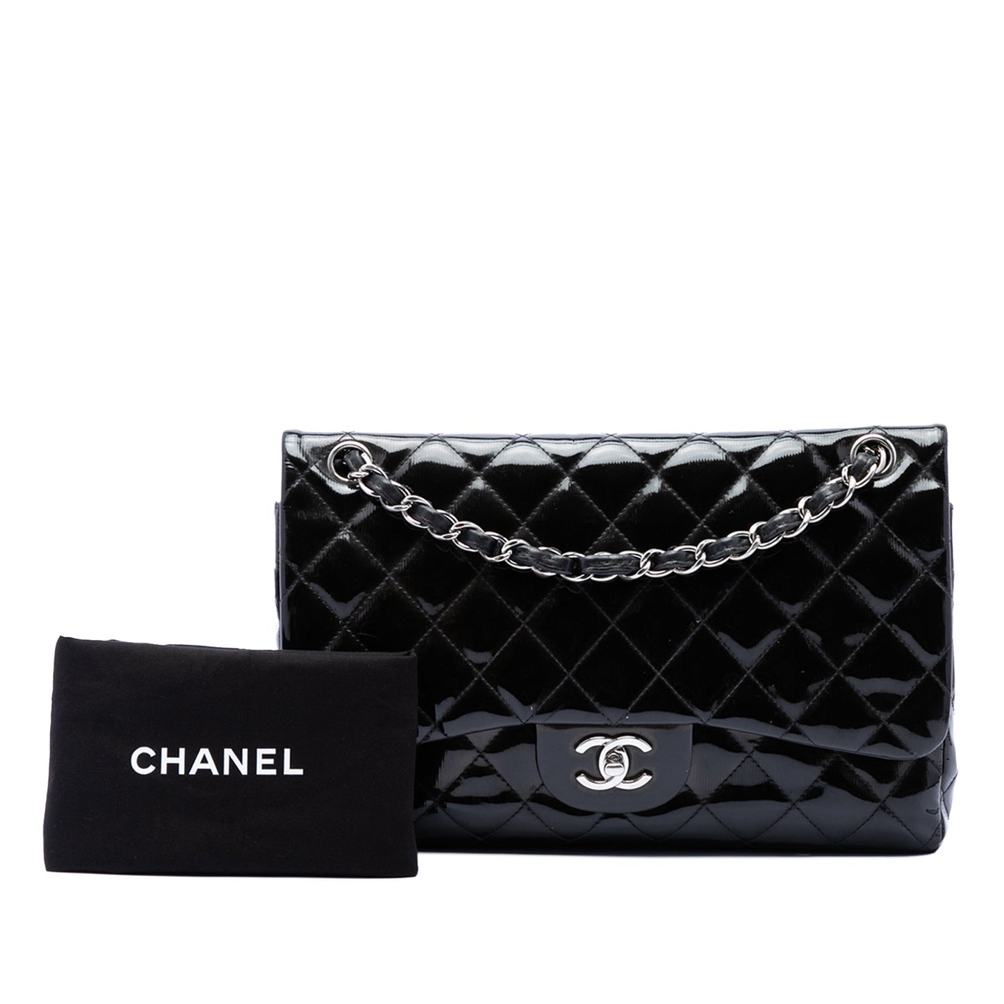 Chanel Jumbo Classic Patent Double Flap